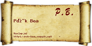 Pók Bea névjegykártya
